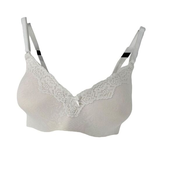 Maidenform Comfort Devotion Ultimate Lace Trim Wireless Lift Bra Size 34D 09456 - Picture 1 of 9